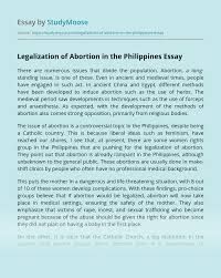 A mun position paper, also known as policy paper, is a strategic document that gives an overview of a delegates country position. Legalization Of Abortion In The Philippines Free Essay Example