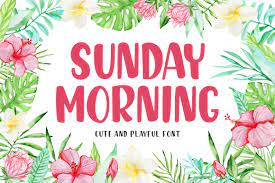Dominical, relatif à dimanche, qui a lieu le dimanche, utilisé le dimanche (vêtements) n. Download Sunday Morning Font Fontsme Com