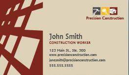 Samples of contractor & builder business cards templates for easy generating customizable personalized visiting card layout in online constructor app & free. Construction Business Cards Free Card Design For Builders