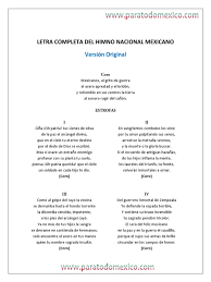 Curiosidades sobre el himno nacional mexicano para contar a los niños. Letra Completa Del Himno Nacional Mexicano Version Original