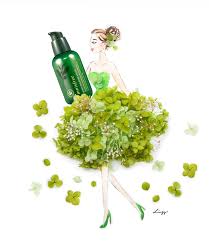 Love Limzy Commissioned Work For Innisfree Green Tea Seed Serum Floral Artwork Flower Art Innisfree