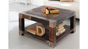 Couchtisch weiß quadratisch sehr stark und haltbar, weil von spezialisierten handwerkern hergestellt und verarbeitet. Couchtisch Goa Massivholz Mango Bunt 80x80 Wolf Mobel