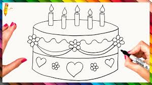 Maybe you would like to learn more about one of these? How To Draw A Birthday Cake Step By Step Birthday Cake Drawing Easy Cake Drawing Art Drawings For Kids Easy Drawings