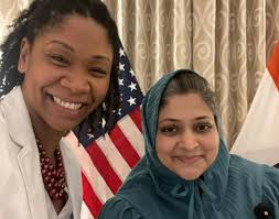 With US Consul General, Christopher Hodges and Chief of Economic and  Political section, Virsa Perkins at the Annual Iftar gathering hosted by  the @usconsulatechennai