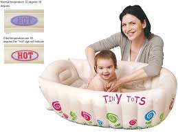 Have everything you need at hand: Tiny Tots Inflatable Baby Bath Tub Portable Travel Bath Heat Sensor Phthalate Fr 6920388600620 Ebay