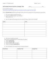 Geologic Time Worksheet 8th Grade Science Time Worksheets Earth Science