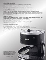 Check spelling or type a new query. Delonghi Icona Eco310 Eco310r User Guide Manualzz