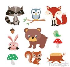 Free Download 9 Forest Cartoon Animals Vector Free Vector Includes Raccoons Owls Foxes Bears Rabbits Birds Forest Cartoon Cartoon Animals Forest Animals