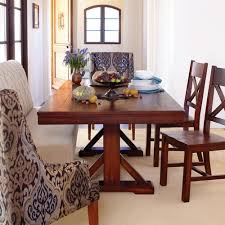Rustic Wood Brinley Fixed Dining Table Dining Table Dining Room Banquette Wooden Dining Table Rustic