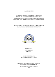 Kami sediakan file dalam bentuk hardcopy, sebagian dalam bentuk softcopy. Pdf Proposal Tesis Pengaruh Model Cooperative Learning Tipe Team Accelerated Intruction Tai Terhadap Motivasi Dan Hasil Belajar Tematik Siswa Kelas V Sd Negeri 36 Gunung Sarik Padang