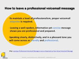 How to leave a voicemail. Business And Personal Professional Voicemails