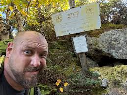 Completing presidential traverse hike in White Mountains