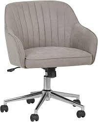 Amazon Com Amazon Brand Rivet Modern Upholstered Swivel Office Chair 25 W Gray Furni Upholstered Swivel Chairs Swivel Office Chair Office Chairs For Sale