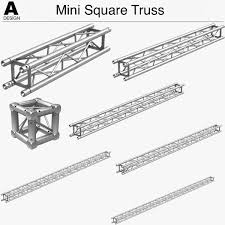 Mini Square Truss Collection 7 Pcs Modular 3d Model 3d Printing Mini