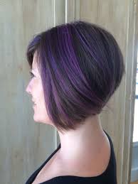 Purple Highlights Purple Highlights Brown Hair Hair Highlights Brown Hair Short