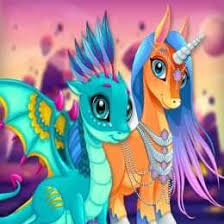 لعبة بازل يونيكورن اللطيفة والتنين Cute Unicorns And Dragons Puzzle Character Fictional Characters Play