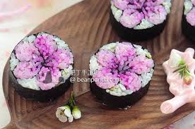 我做了櫻花壽司明年今日相約一起去賞櫻how to make sakura sushi cherry blossom 肥丁手工坊 pink dragon fruit sushi rice sushi
