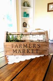 Old Vintage Farmers Market Wooden Toolbox Farmhouse Decor Wood Tool Box Decor Wooden Tool Boxes