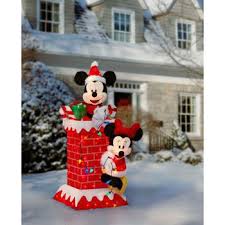 Mickey Minnie Decorating The Chimney Outdoor Christmas Decorations Disney Christmas Decorations Disney Christmas Decorations Outdoor