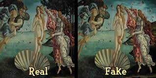 In the fake painting, the man in the far back is pointing upwards, whereas in the real one, he is touching the wall. Animal Crossing New Horizons How To Spot Fake Paintings