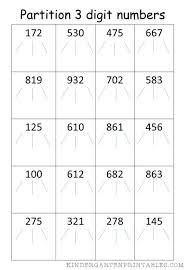partition 3 digit numbers worksheet free printables number worksheets free printable worksheets kids math worksheets