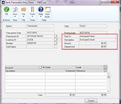 You can post comments in this post. Accounting For Check Numbers In Dynamics Gp Erp Software Blog