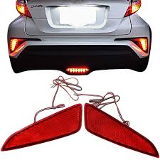 Designed to help protect the rear bumper paintwork against scratching when sliding cargo into the boot. 2017 2018 Toyota C Hr Led Oe Rear Bumper Side Reflectors Lights Tail Lights Lrr Tchr17oe Led