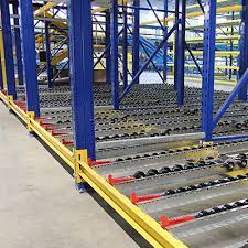 Pallet Flow Rack Systems Rotate Product With Gravity