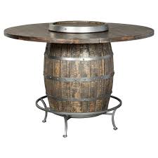 Sunny Designs Homestead Round Wine Barrel Pub Table With Lazy Susan And Storage Round Pub Table Pub Table Wine Barrel Table