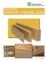 Western Versa8lam Specifier Guide