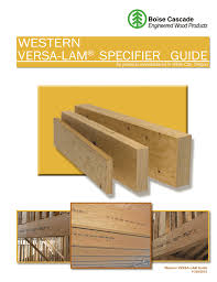 western versa8lam specifier guide