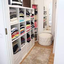 Choose a wardrobe that is sleek and tall, and also maximise the height of the room for more storage. 21 Best Small Walk In Closet Storage Ideas For Bedrooms