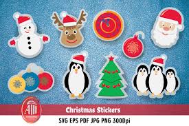 Christmas svg, winter svg, gingerbread svg, snowman svg, reindeer svg, rudolph svg, monogram svg, ornament svg, christmas tree svg, elf svg, iron on svg, cameo svg, silhouette svg. Christmas Bundle Stickers Svg Santa Svg Reindeer Svg Snowman 916433 Illustrations Design Bundles