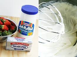 This is basically the same fruit dip my family has made for years, except we add 1/4 t sugar and 1/2 vanilla extract. Fruit Dip Recipe