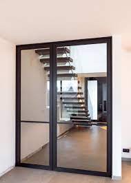 pivoterende steel look deur met vast zijpaneel anywaydoors stalen deuren deuren interieur binnendeuren