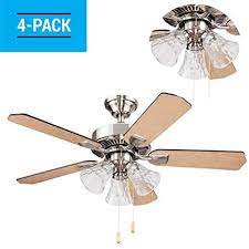 All you need is a light kit and a phillips remove the screws hanging below the fans center holding on the decorative center plate, then remove the. 4pcs Ceiling Fan Light Covers Glass Replacement Shades For Ceiling Fans Light Fixtures With Decorative Hammered Finish Shopee Indonesia