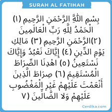 Dengan nama allah yang maha pengasih lagi maha penyayang. Surah Al Fatihah Bacaan Arab Latin Keutamaan