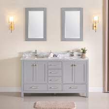 Home magic, llc is a wholesaler/ distributor company dealing with residential and commercial premises and providing full services related to home improvement, new kitchen & bath designs, wholesale kitchen cabinets, and bathroom vanities as well as kitchen remodeling and renovation. Double Bath Vanity Constantia 60 Model V1901 60d 03 Empire Grey