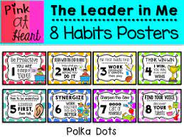 Leader in me 7 habits pdf. The Leader In Me 8 Habits Posters Polka Dots From Pink At Heart On Teachersnotebook Com 16 Pages Leader In Me Student Leadership School Leader