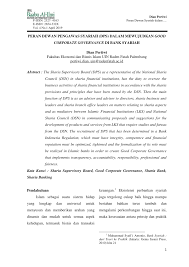 2.pembinaan dan pengembangan sastera penggalakan : Pdf Peran Dewan Pengawas Syariah Dps Dalam Mewujudkan Good Corporate Governance Di Bank Syariah