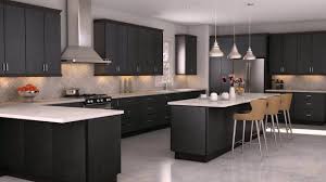 white kitchen cabinets dark tile floor