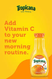 Stick With Your New Year S Resolution With 100 Of Your Daily Vitamin C In The Morning In 2020 With Images Tropicana Juice Drinks Daily Vitamins