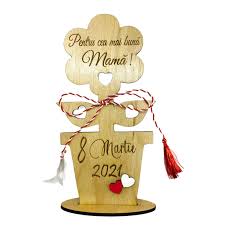 Prin ochii a trei generații. Martisor Floare Cu Ghiveci Pentru Cea Mai Buna Mama Din Lemn Gravat 8 Martie 2021 Cu Snur Gros 20 Cm Madamme Bijoux Emag Ro