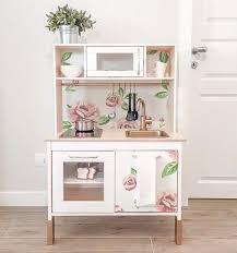 Ikea Duktig Removable Light Flowers Ikea Decals Furniture Etsy In 2020 Ikea Play Kitchen Ikea Kids Kitchen Ikea