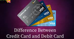 Difference between debit and credit card. Difference Between Credit Card And Debit Card Bankexamstoday