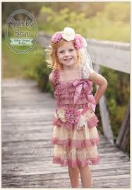 Flower Girl Lace Dress Mauve And Ivory Rustic Vintage Girl Dress Barn Country Wedding Chiffon B Girls Lace Dress Flower Girl Dress Lace Vintage Girls Dresses