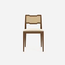 Handcrafted Rattan Dining Chairs In Walnut Finish In 2020 Modern Dining Arm Chairs Walnut Dining Chairs Rattan Dining Chairs