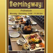 Share this page with friends to help more people learn about it. Hemingway Peine Gastronomie Mittagstisch Einkaufsbummel