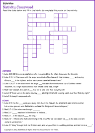 We have a variety of mazes on the site for various themes and with varying difficulty levels. Crossword Puzzle On The Nativity Christmas Activity Kids Korner Biblewise