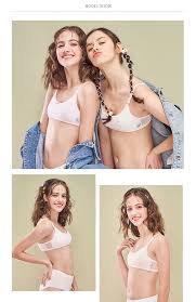 Threegun Girls Training Bras Undershirts Cotton Comfortable Teenage Puberty Brassiere Kids Bras For Girls Undergarment A70 A85 Bras Kids Bras Training Bra Bra